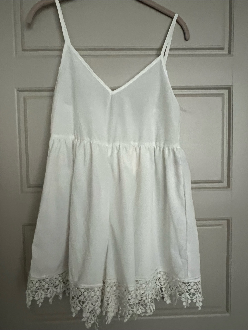 Luvalot NWT white romper beach coverup 6/XS